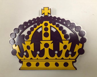 Los Angeles Kings Wood Sign - Old Crown