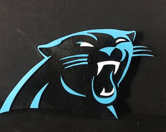 Large Carolina Panthers Wood Sign