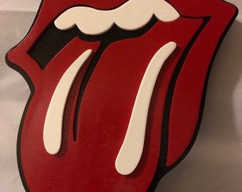 Rolling Stones Wood Sign