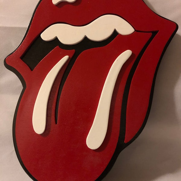 Rolling Stones Wood Sign