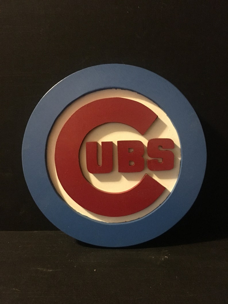 Chicago Cubs Wood Sign