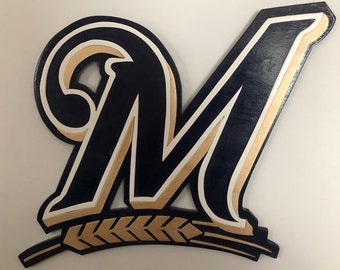 Milwaukee Brewers Large Wood Sign