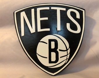 Brooklyn Nets Wood Sign