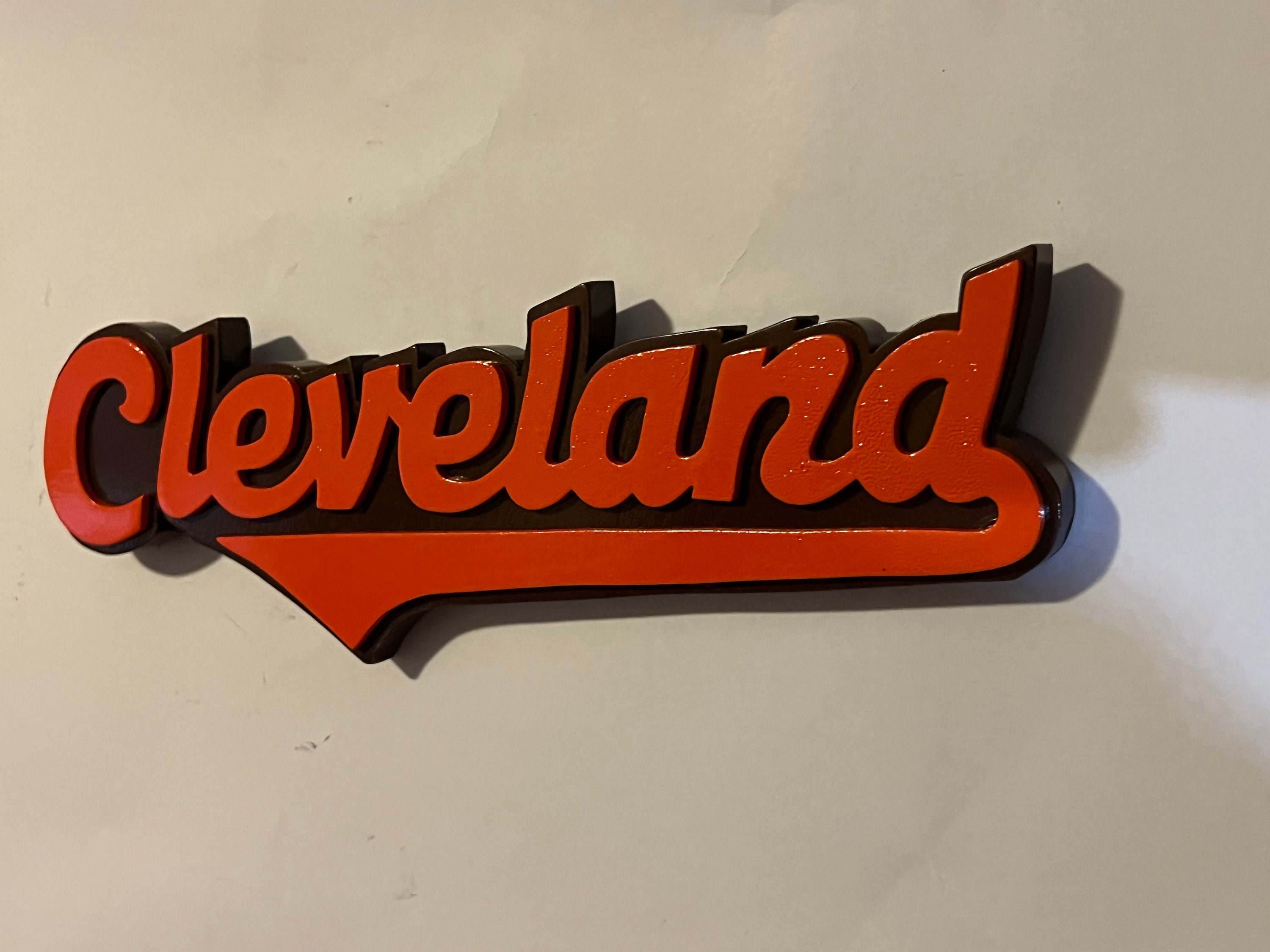 Large Cleveland Browns Script Wood Sign - Etsy