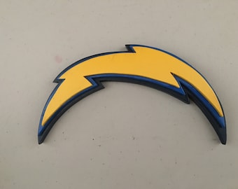 Los Angeles Chargers Lightening Bolt Wood Sign