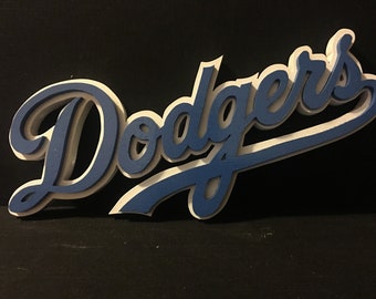 Los Angeles Dodgers Wood Sign - Script
