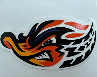 Akron RubberDucks Minor League Baseball Wood Sign