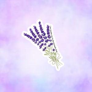 lavender haze sticker | midnights inspired ts sticker | lavender flower sticker | die cut water resistant laptop and water bottle sticker