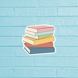 adesivo per libri / adesivo per amanti dei libri / adesivo per pile di libri / adesivo fustellato per laptop e bottiglie d'acqua impermeabili / lettura / lettore