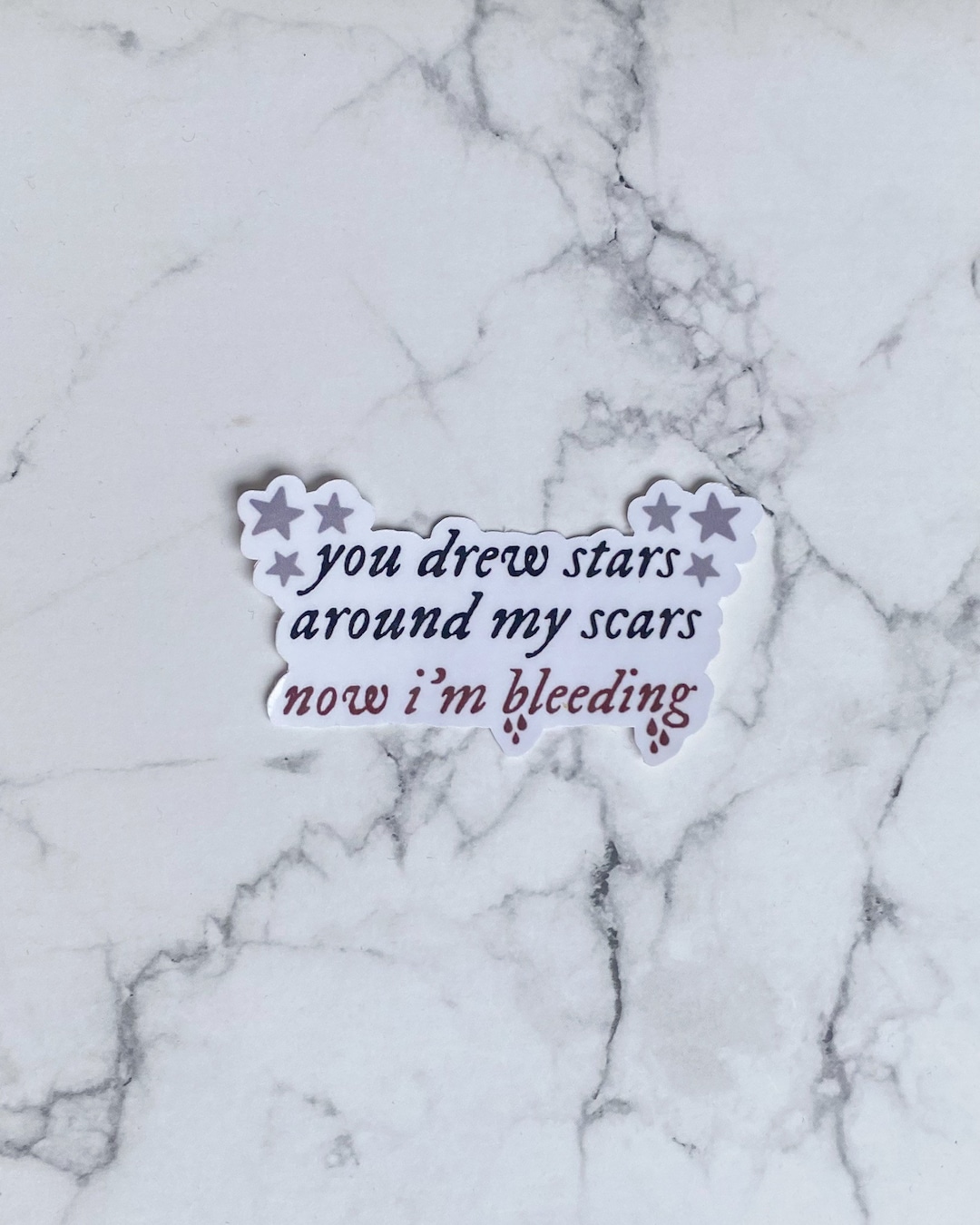 You Drew Stars Around My Scars Sticker Cardigan Inspired Etsy