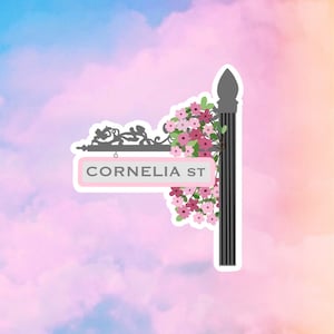 ts cornelia street sign sticker | lover inspired ts sticker | die cut waterproof laptop water bottle sticker
