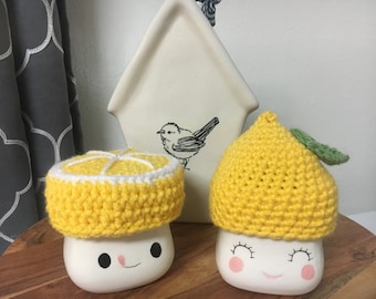 Lemon Marshmallow Mug Hat - Rae Dunn Inspired Decor