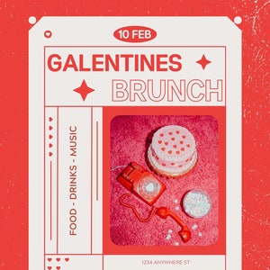 Galentine&#39;s Brunch Invitation Template