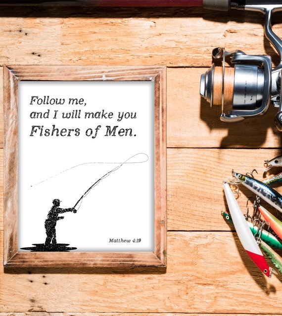 Fishers of Men Fly Fishing Bible Verse Wall Art Matthew 4:19 in 3 Different  Sizes 8x10, 11x14, 16x20 Active -  Canada