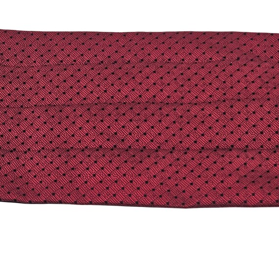 Mel Howard Cummerbund Mens Red Black Polka Dots Adjustable  display picture 1