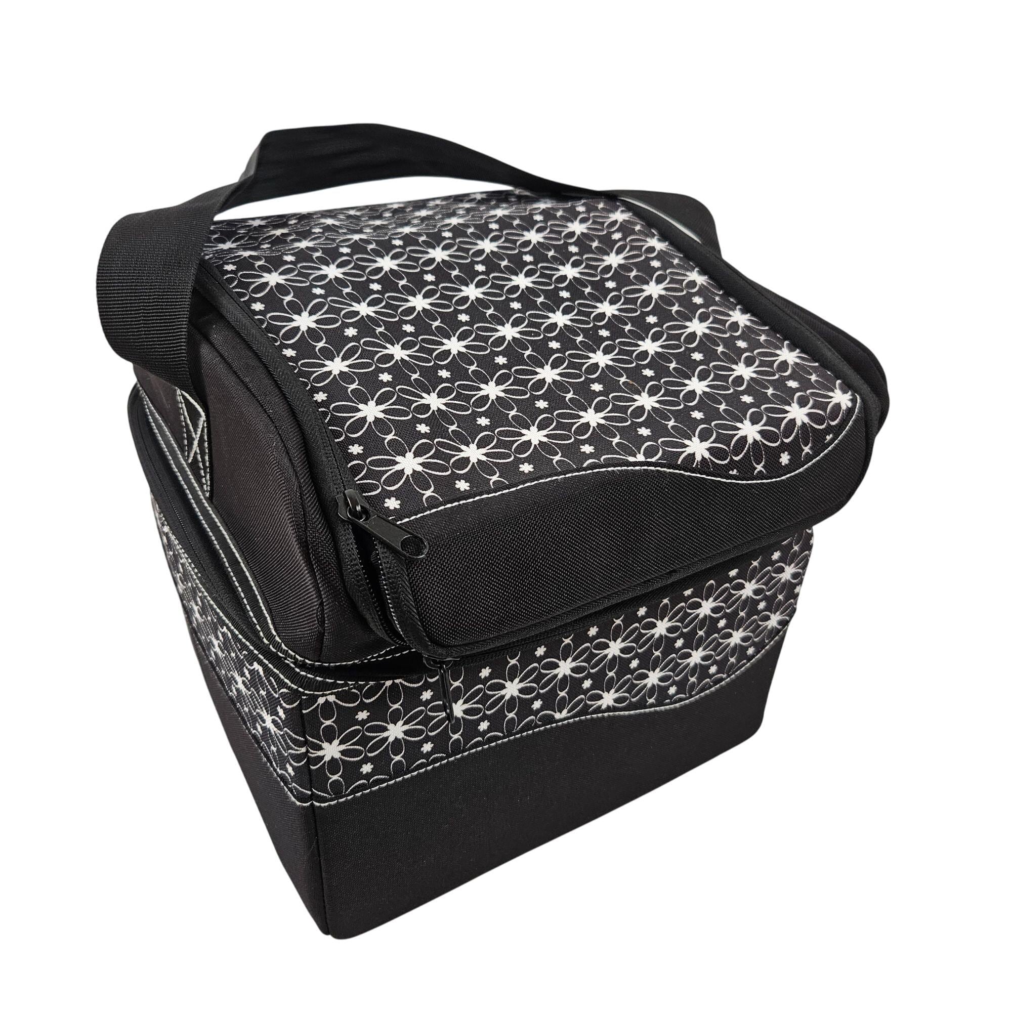 Boîte De Rangement Creative Memories – Memory Mate Daisy Caddy, Motif Floral Noir/blanc
