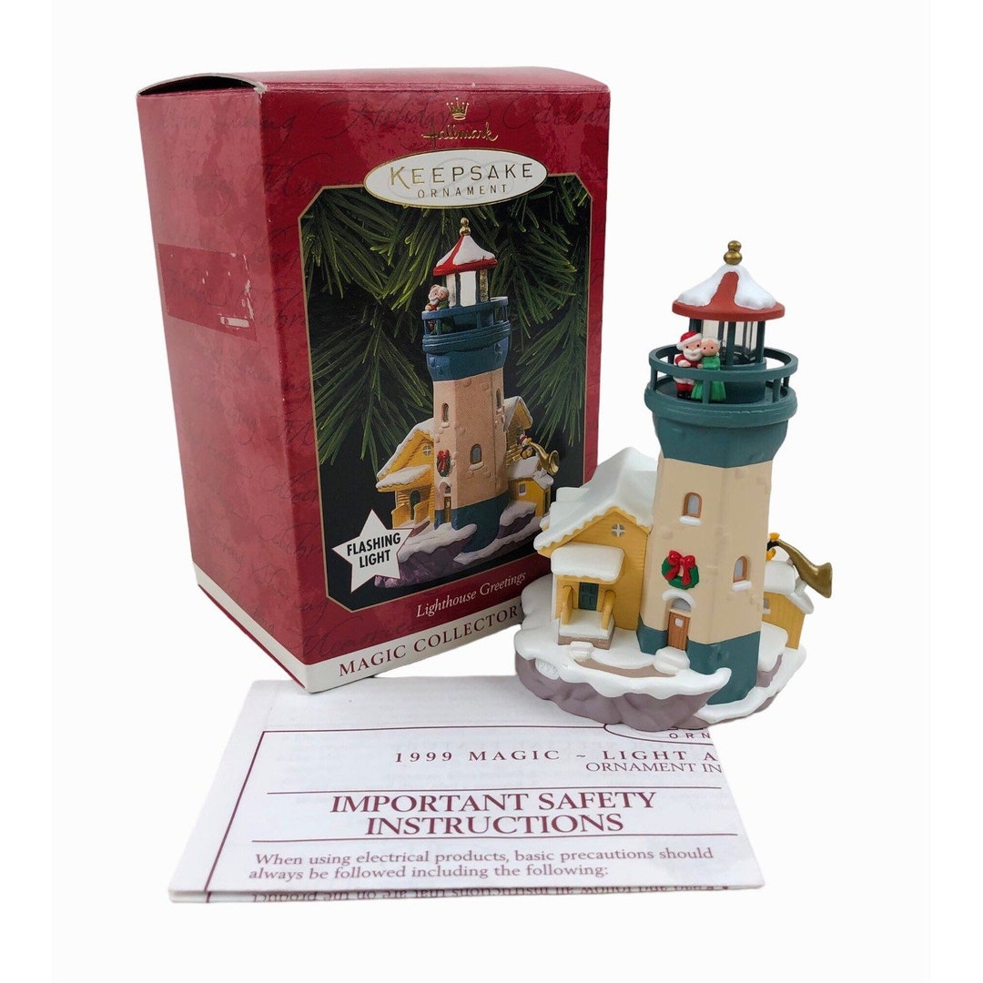 Hallmark Ornament Lighthouse Greetings Magic Collector Series Etsy