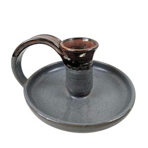 Terence Turnbull TT Art Studio Pottery Handcrafted Ceramic Candle Holder Vintage