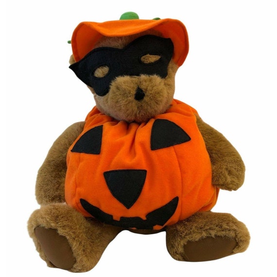 Build A Bear Pumpkin Costume Teddy Bear Plush Jack O Lantern Etsy