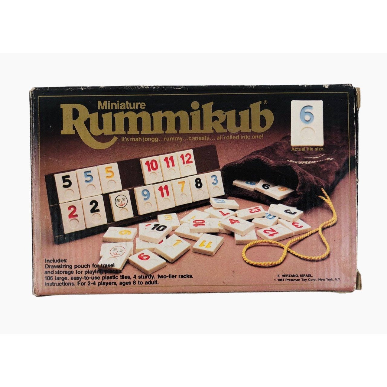 Bedelen Strak kalkoen Vintage Rummikub Miniature Tile Rummy Game Travel E Herzano - Etsy