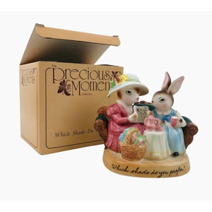 Avon Precious Moments Figurine Which Shade Do You Prefer Enesco Porcelain Japan