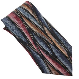 Geoffrey Beene New York klassieke herenstropdas abstract veelkleurig patroon VS vintage