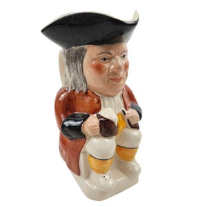 Vintage Staffordshire Toby Jug Character Pitcher England Hand Painted Mug