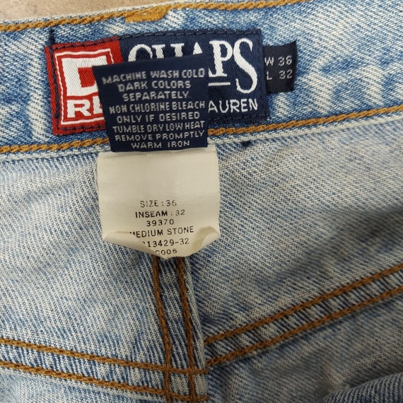 Chaps Ralph Lauren Light Wash Blue Denim Jeans 100% Cotton Mens