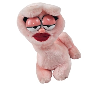 Arlene Plush Garfield Pink 1984 Vintage Stuffed Animal Girl Cat Korea 7 in