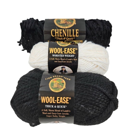  Lion Brand Yarn Wool-Ease Thick & Quick Yarn, Soft and