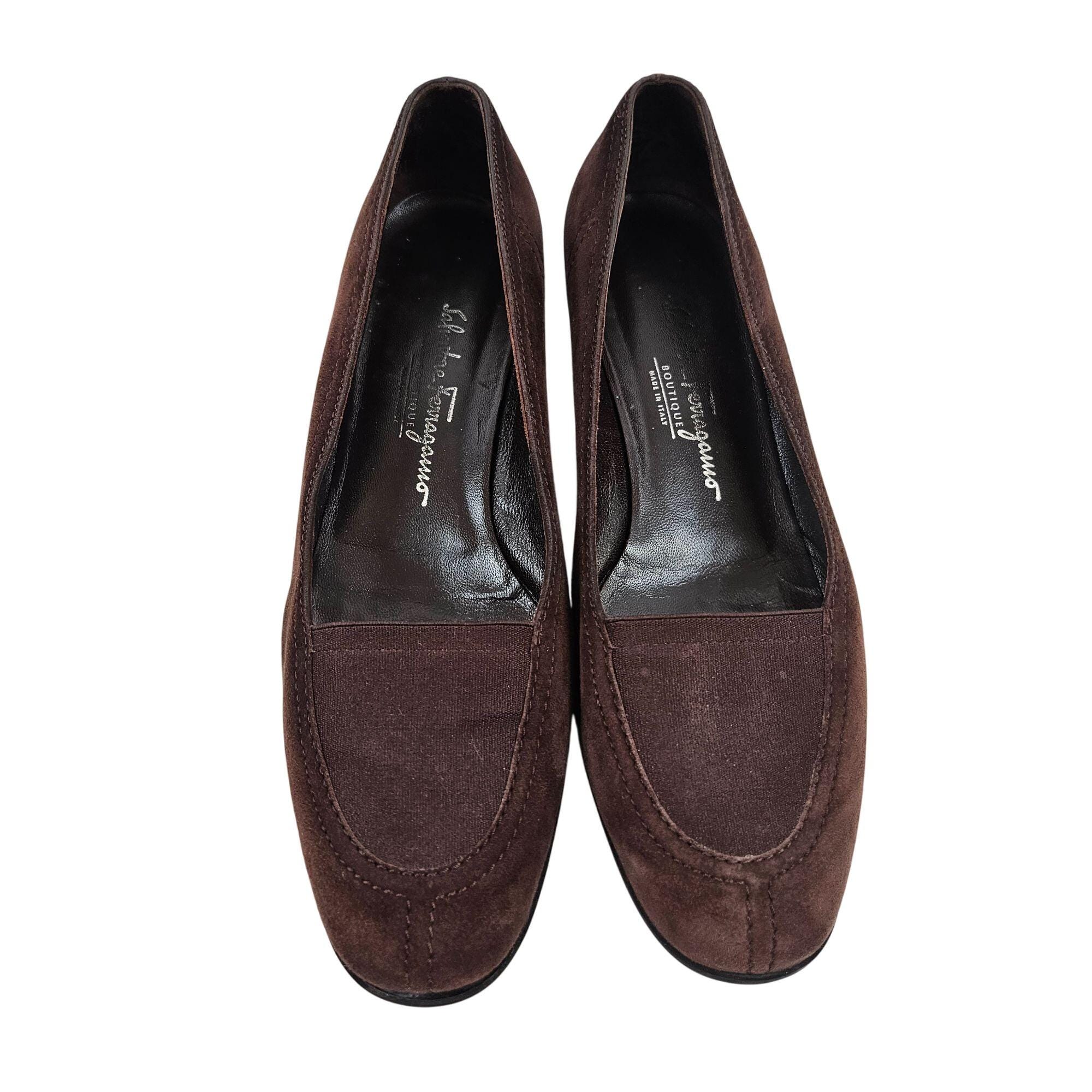 Salvatore Ferragamo Shoes Size 9.5B Womens Brown Suede Slip  display picture 2