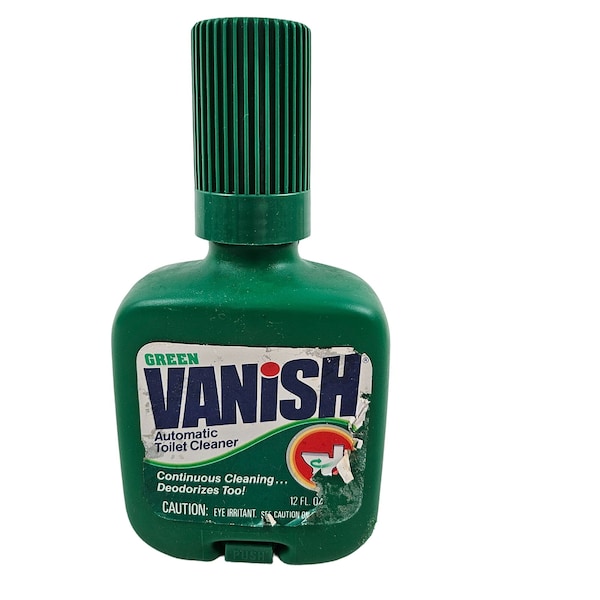 Green Vanish Automatic Toilet Cleaner Deodorizer 12 oz Vintage Movie Prop NOS