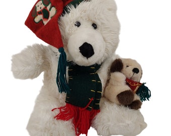 Steiff Fulda Yukon Quest Full Set Musher, Sled, Dogs, Polar Bear