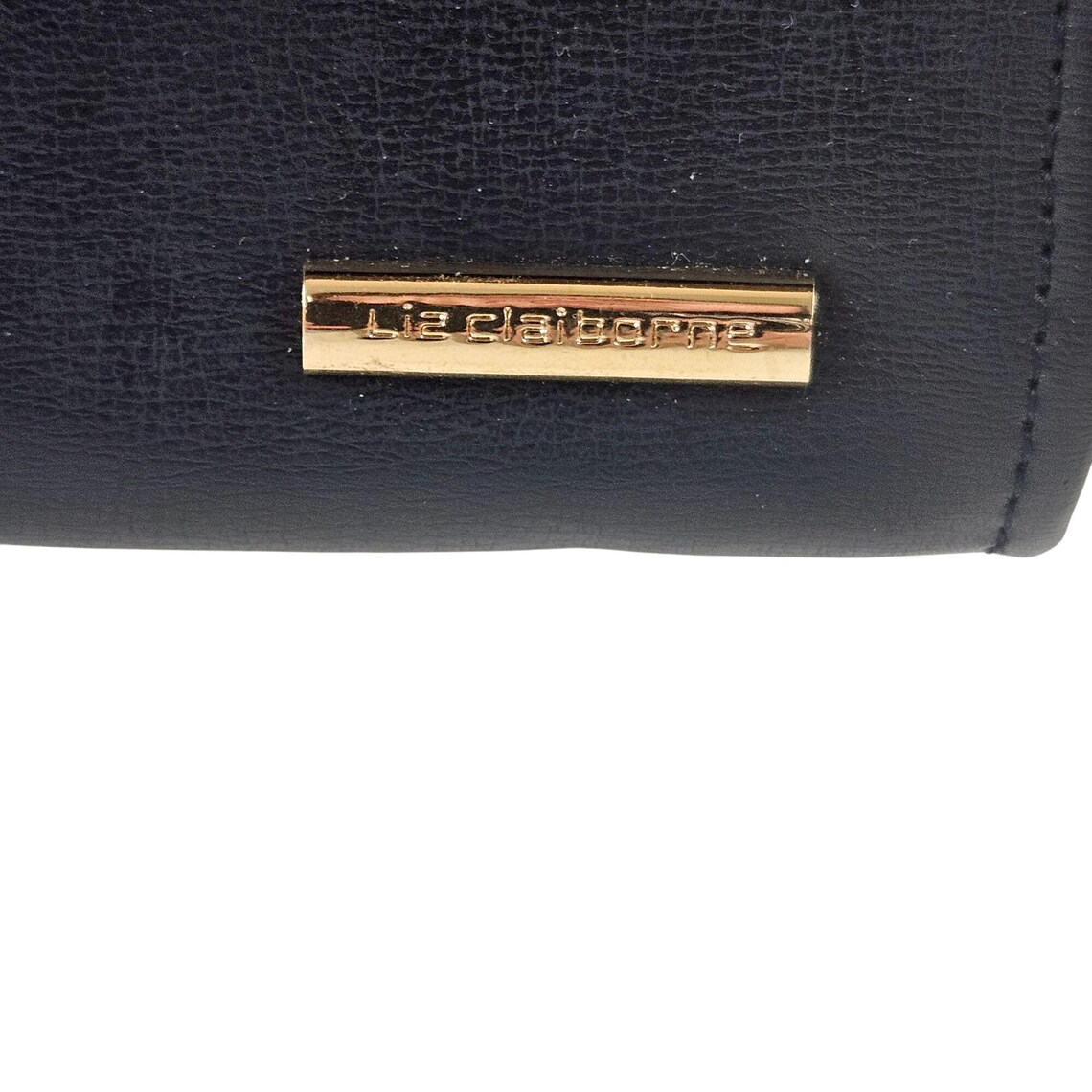 Liz Claiborne Womens Crossboey Bag Blue Brown Faux Leather Gold Buckle Accent, foto 3 di 5