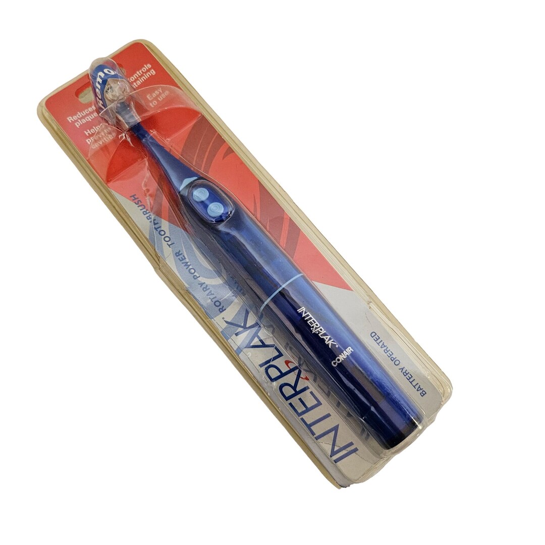 Conair Interplak Rotary Toothbrush Blue Battery Operated Model RTBIBCS