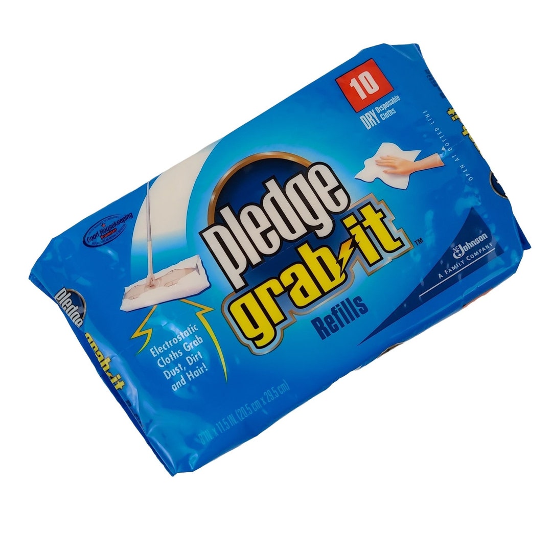 Pledge Grab It 10 Dusting Cloths Refills Unscented Sealed Etsy