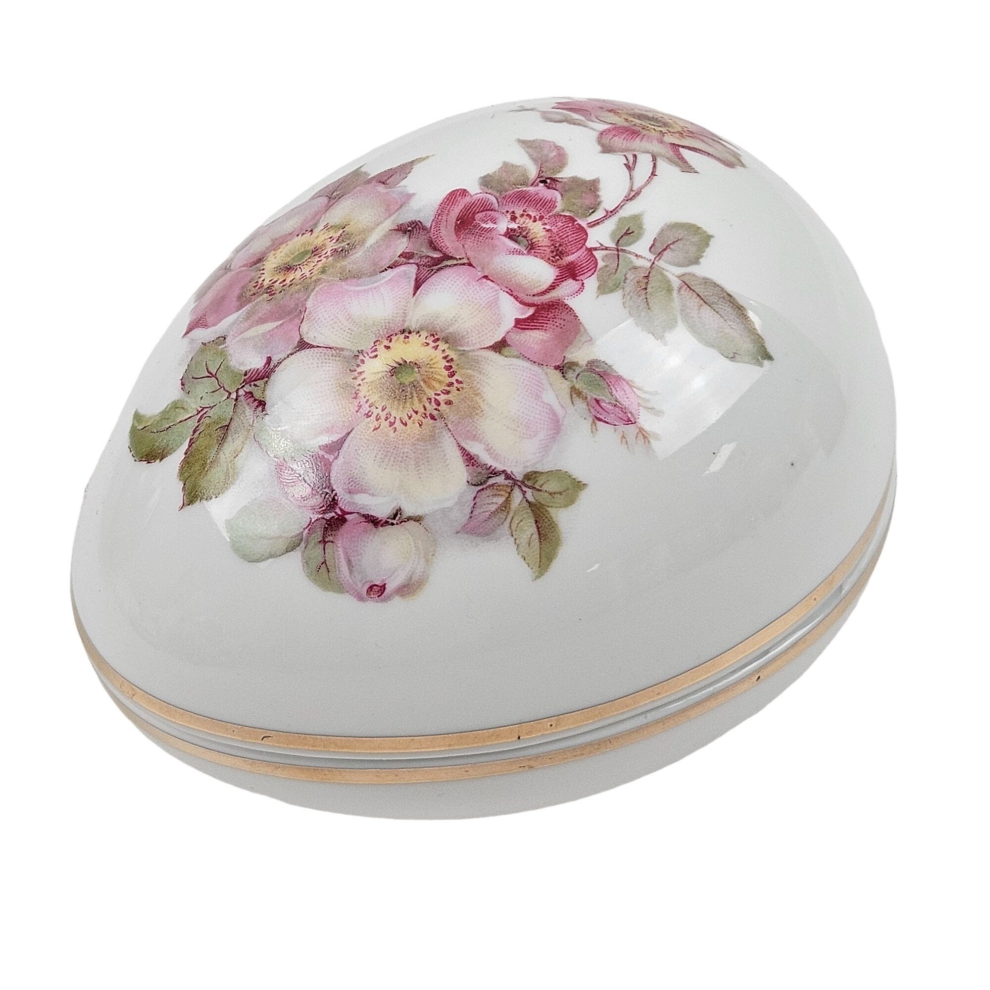 Gerold Porzellan Tettau Bavaria West Germany Floral Egg Shaped
