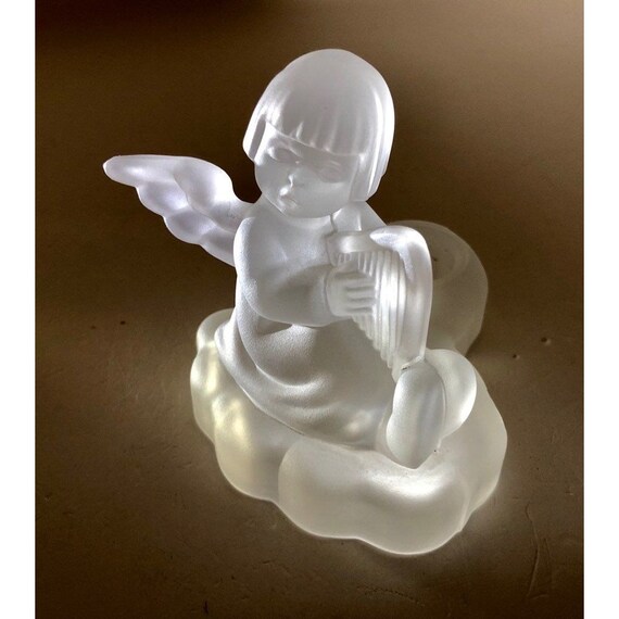 Avon Goebel Hummel Angel Candle Holder Frosted 24 Lead Etsy