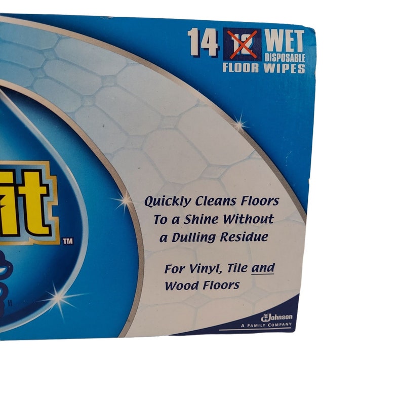 Pledge Grab It Wet Floor Wipes 14 Disposable Pre Moistened Etsy