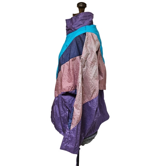 Vintage USA Jacket Womens Large Purple Blue Windb… - image 2