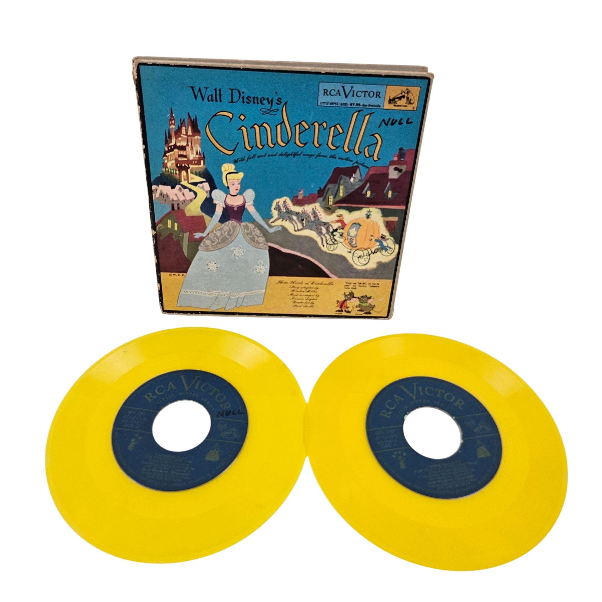 ディズニー　レコードセット Walt Disneys Cinderella Vinyl Record Set RCA Victor Storybook With