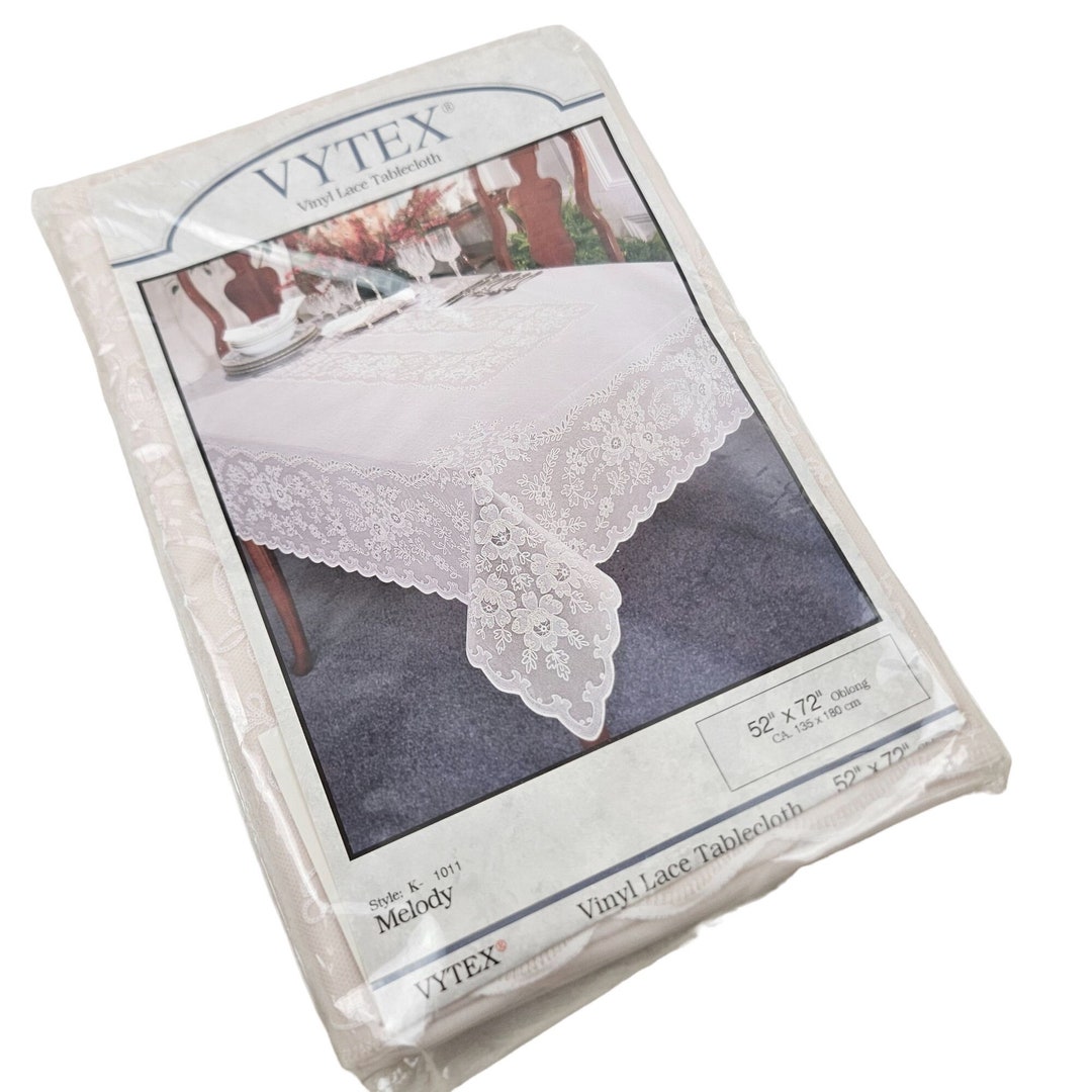 Vytex Vinyl Lace Tablecloth K 1011 Melody 52x72 Oblong Etsy