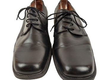 Carlo Pradi Executive Black Lace Up Dress Shoes Stabilizer Technology Men 10.5 M