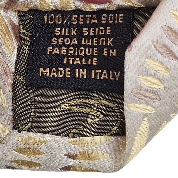 Christian Lacroix Mens Neck Tie Silk Italy Cream … - image 7