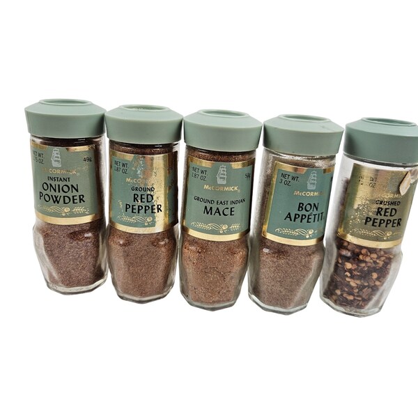 McCormick Gourmet Spice Jar With Black Lid – Vintage Decor, Single Jar