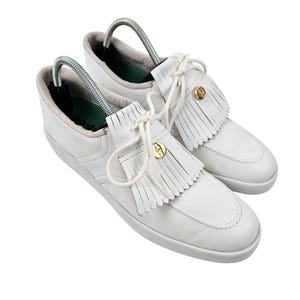 Pro Stags Golf Shoes Women 10N Osceola Lace Up Fringe White Softspikes