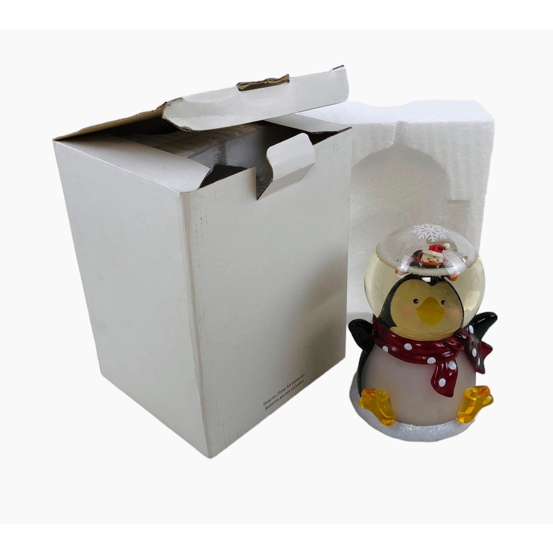 Seasons of Cannon Falls Penguin Light up Snow Globe Color Changing