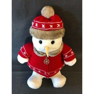 Snowden Target Snowman Plush 23 Tag Red Zip Sweater Hat | Etsy