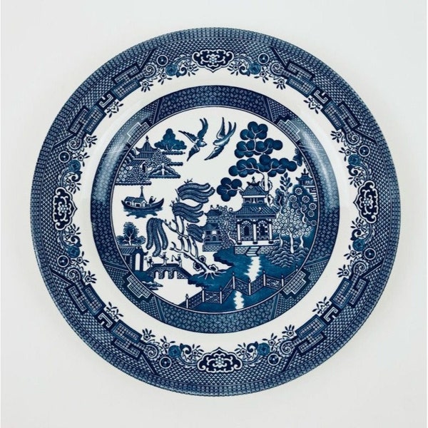 Vintage Churchill Blue Willow Salad Plate Etsy