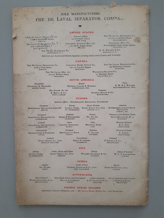De Laval Cream Separators Catalog and Price List - Etsy